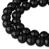 Perles d'obsidienne · rondes · 8 mm