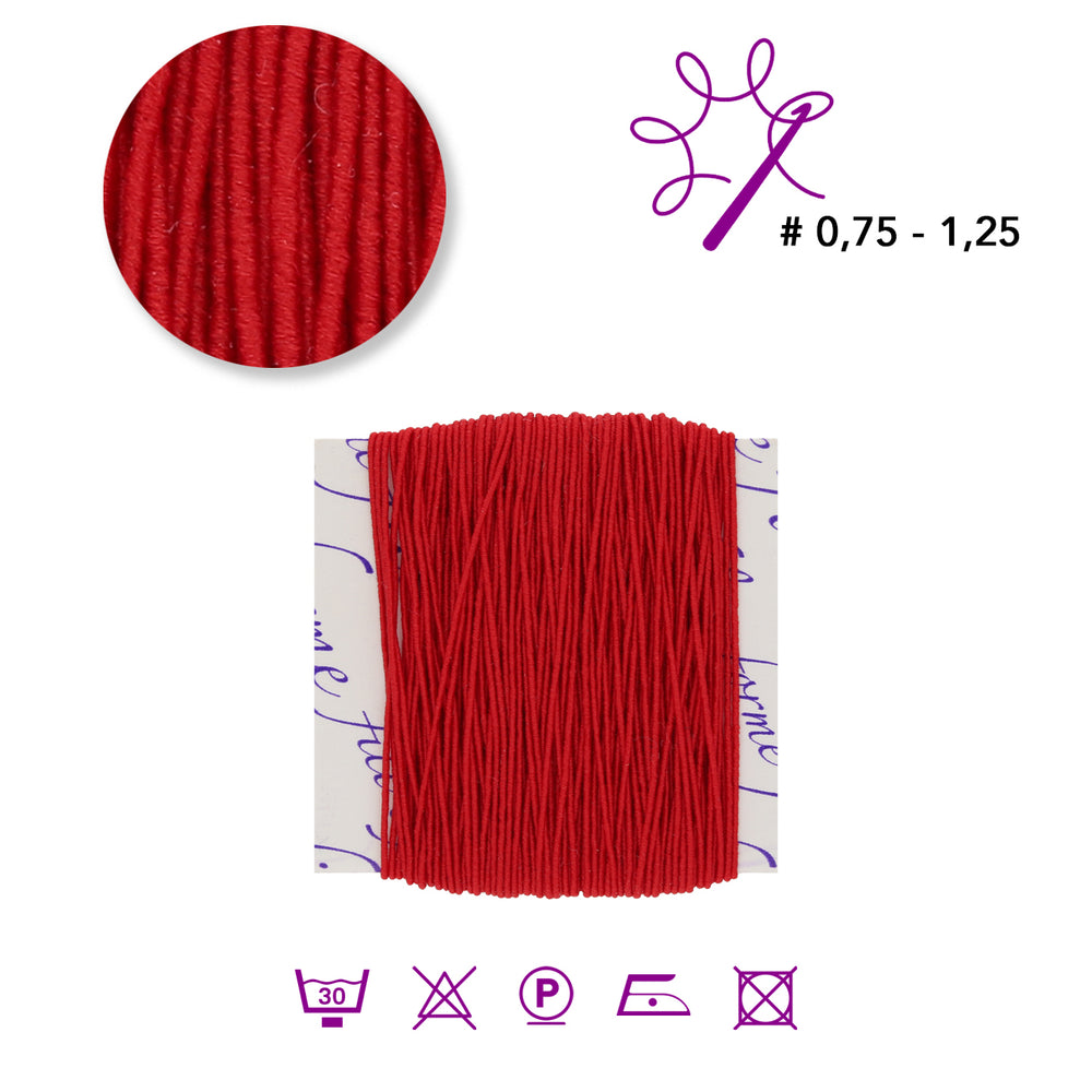 Pompei elastisches Schmuckgarn - Rot (4107) - PerlineBeads
