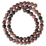 Perline di rodonite con matrice · rotonde · 6 mm