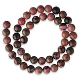 Perles de rhodonite avec matrice · rondes · 8 mm