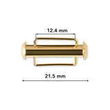 Schiebeverschluss für Webbänder 21,5 mm - vergoldet