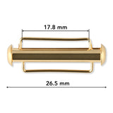 Schiebeverschluss für Webbänder 26,5 mm - vergoldet