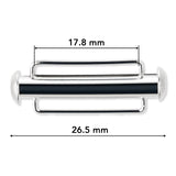 Schiebeverschluss für Webbänder 26,5 mm - versilbert
