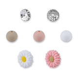 Set di perline floreali – Margherite, edizione Rosé, 79 pezzi