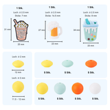 Set de perles Boissons d'été – Bubble Tea, Bière & Pumpkin Spice, 48 pièces