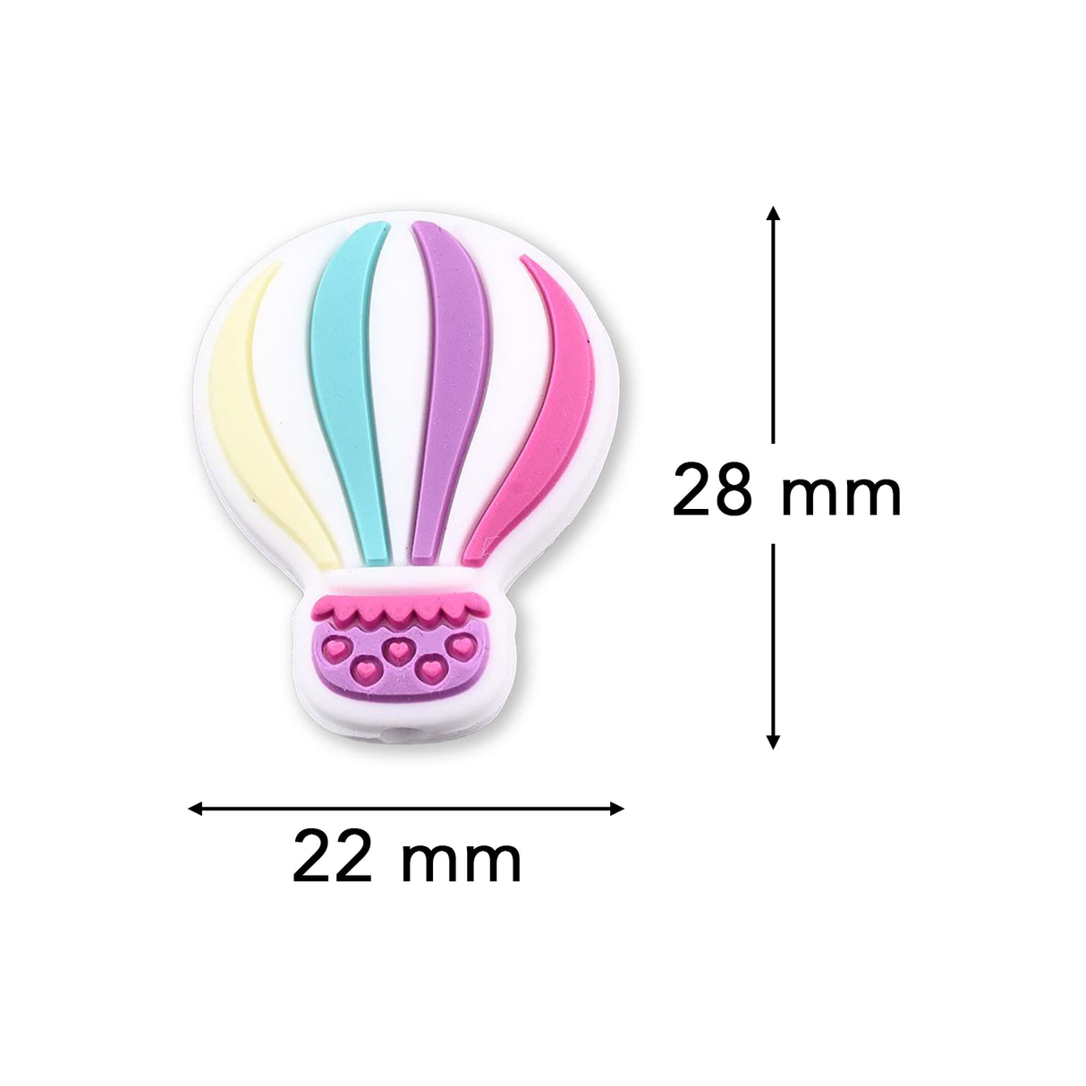 Heissluftballon-Silikonperle, Pastell