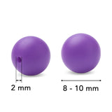 Silikonperlen rund, Dunkelorchidee, 8–10 mm