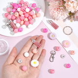 Schlüsselanhänger DIY-Set – Gänseblümchen, Hot Pink, 89-teilig + Faden
