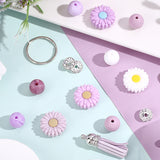 Schlüsselanhänger DIY-Set – Gänseblümchen, Pflaume, 89-teilig + Faden