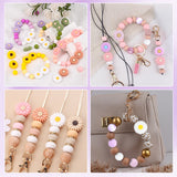 Schlüsselanhänger DIY-Set – Gänseblümchen, Pflaume, 89-teilig + Faden