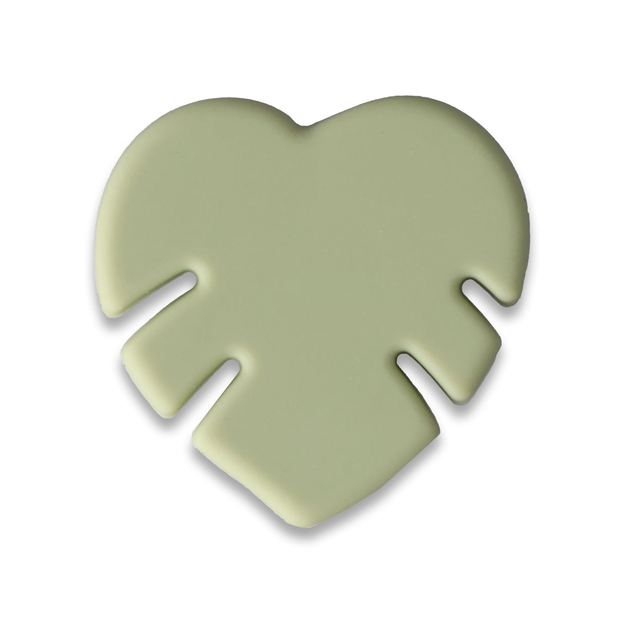 Monstera-Blatt Silikonperle • Herzform, versch. Farben