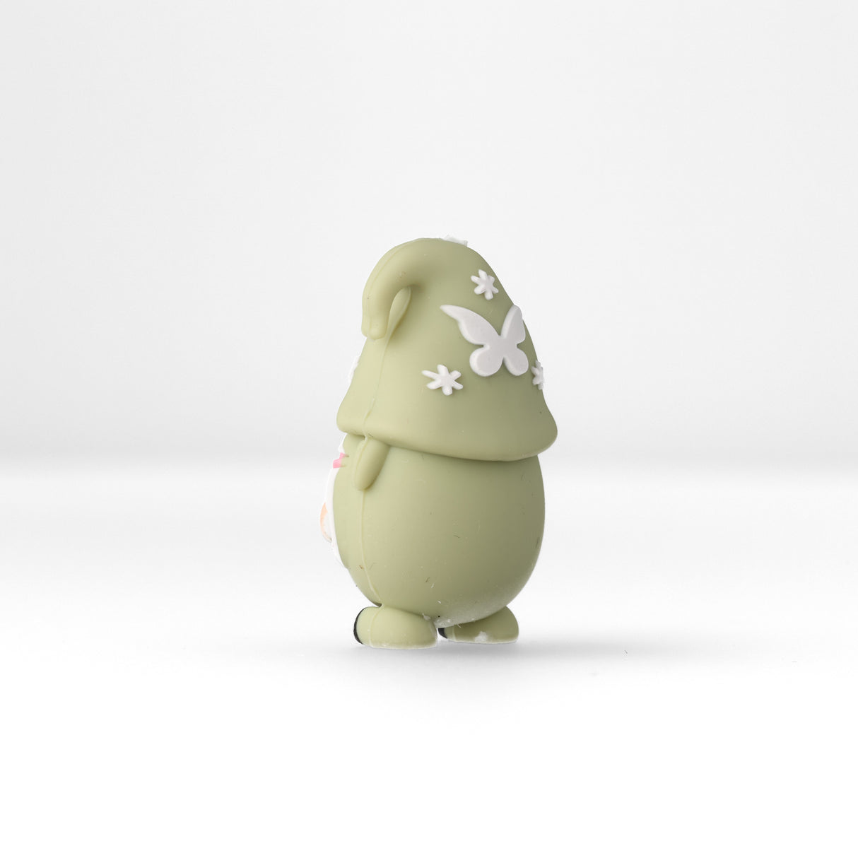 Perlina Focale Gnomo • Perlina in Silicone 3D con Farfalla e Tulipani