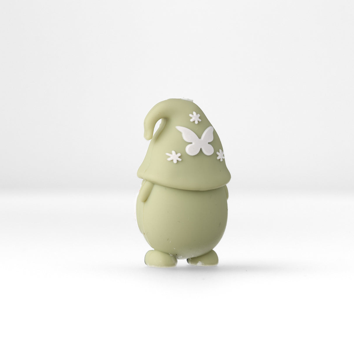 Perlina Focale Gnomo • Perlina in Silicone 3D con Farfalla e Tulipani