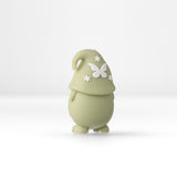 Perlina Focale Gnomo • Perlina in Silicone 3D con Farfalla e Tulipani