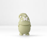 Perlina Focale Gnomo • Perlina in Silicone 3D con Farfalla e Tulipani
