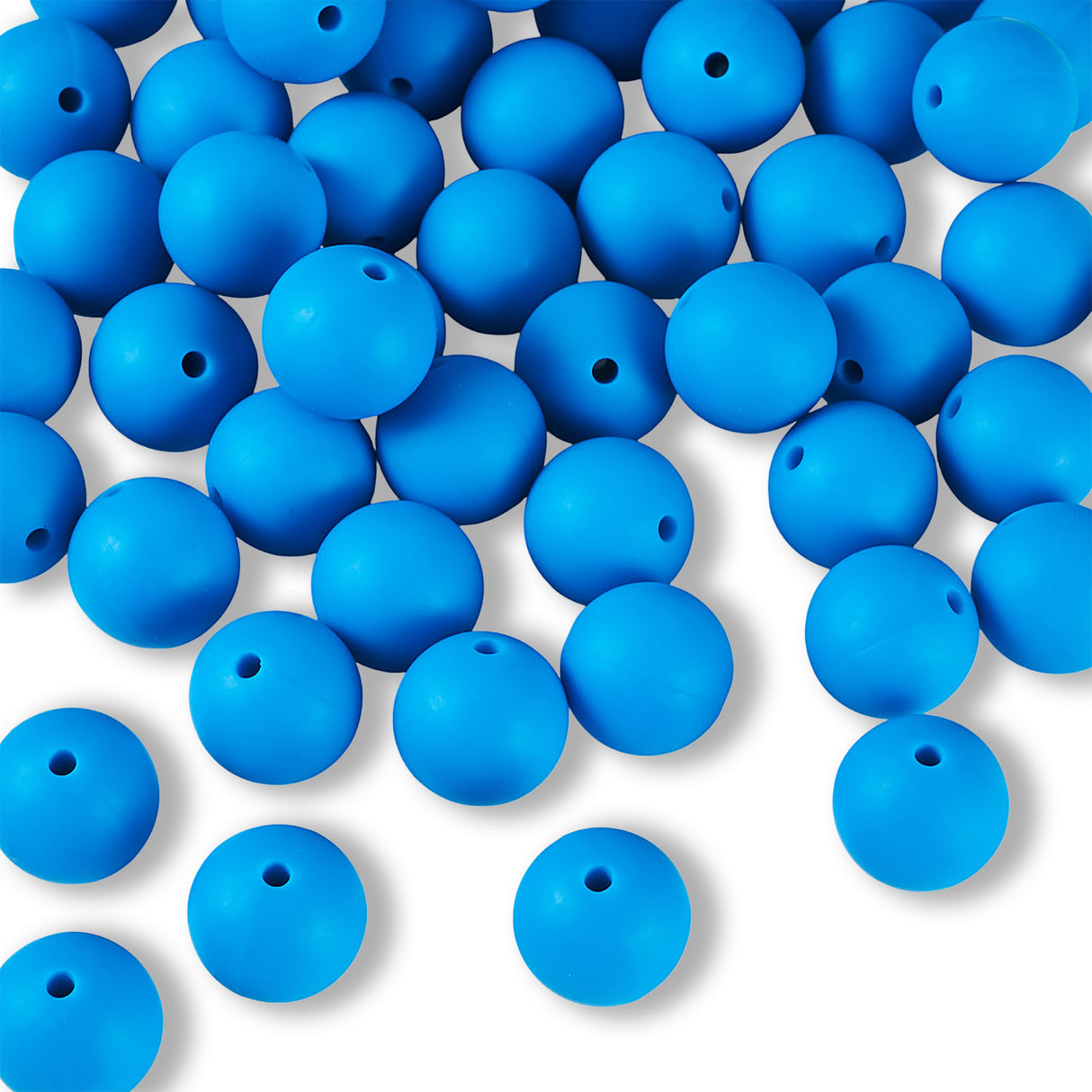 Silikon-Perle Rund • Dodger Blue, 15mm