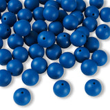 Silikon-Perle Rund • Marine Blue, 15mm