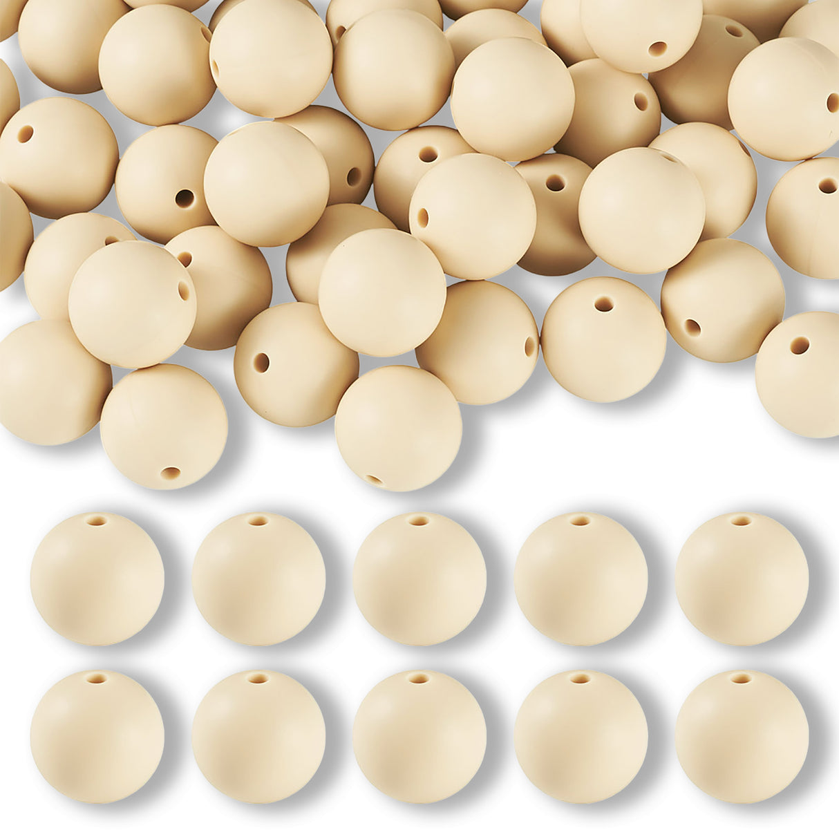 Silikon-Perle Rund • Lemon Chiffon, 15mm