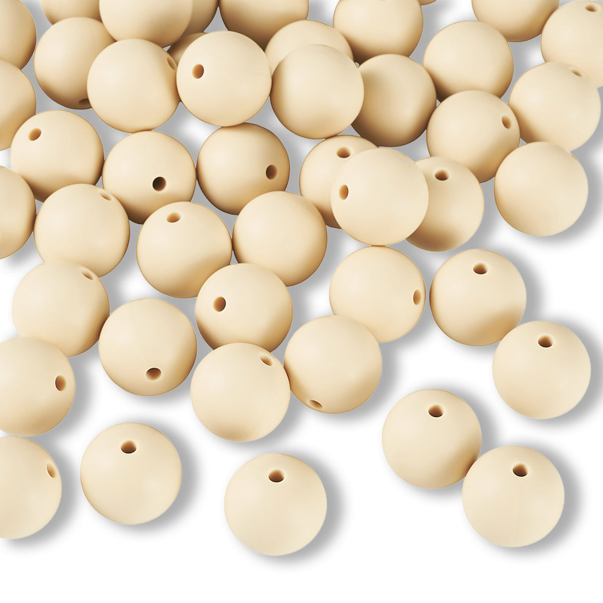 Silikon-Perle Rund • Lemon Chiffon, 15mm