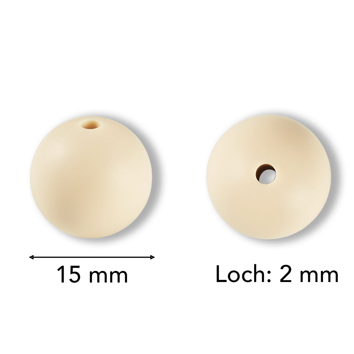 Silikon-Perle Rund • Lemon Chiffon, 15mm