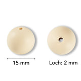 Silikon-Perle Rund • Lemon Chiffon, 15mm