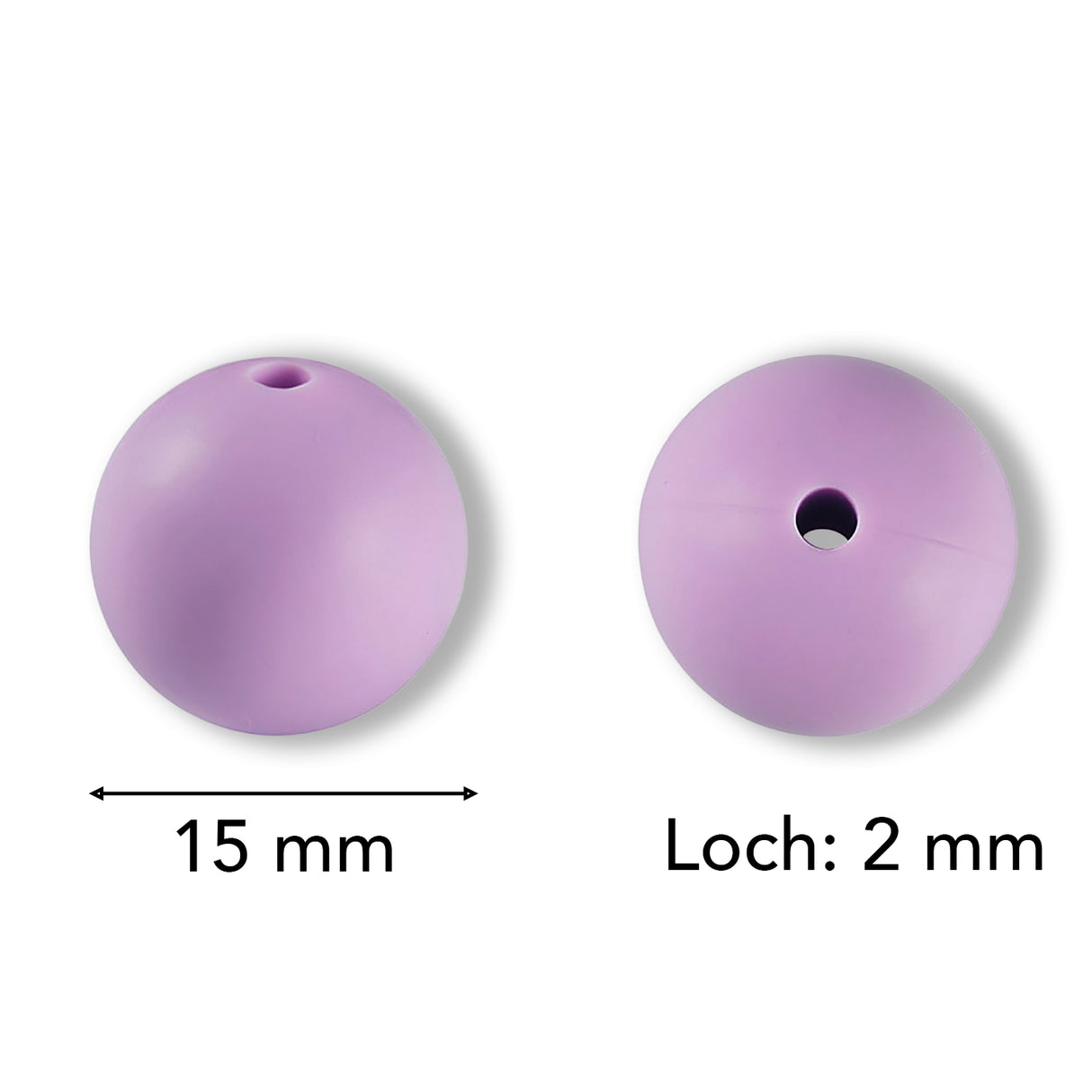 Silikon-Perle Rund • Plum, 15mm