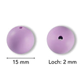 Silikon-Perle Rund • Plum, 15mm
