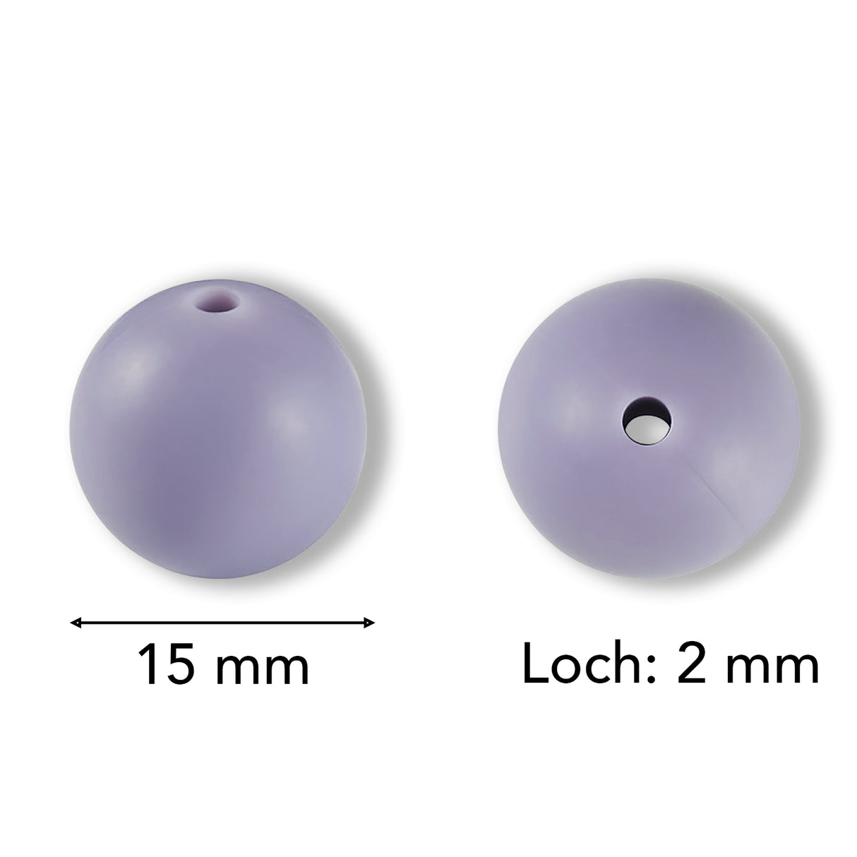 Silikon-Perle Rund • Lavender, 15mm