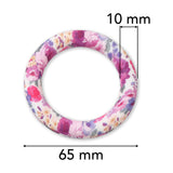 Silikon-Ring Blumenmuster • für Schlüsselanhänger & Taschencharms
