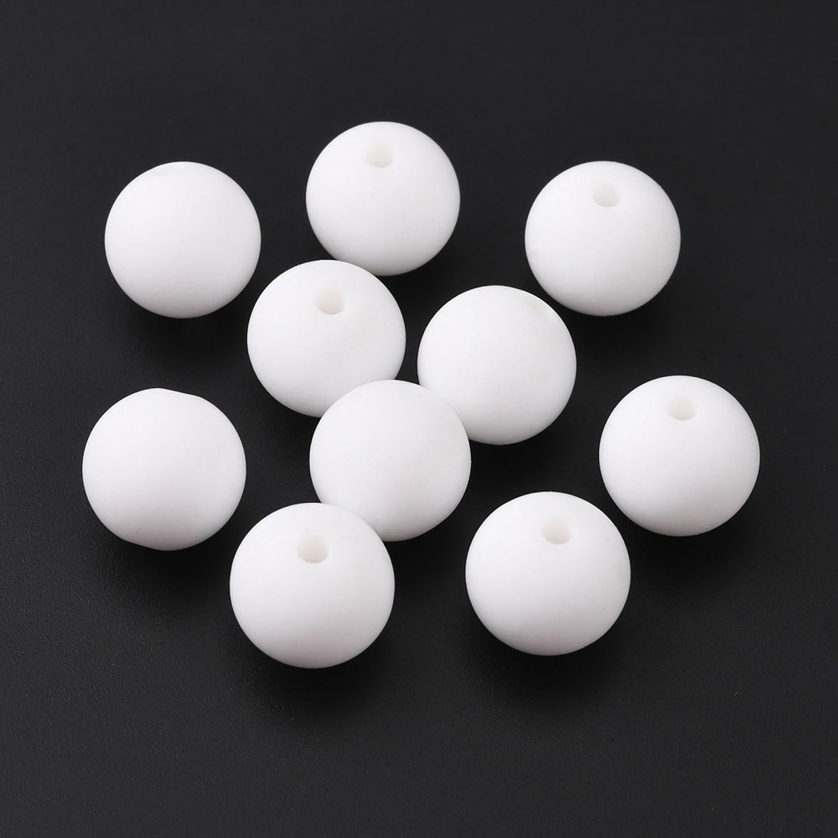 Silikon-Perle Rund • Weiss, 10mm