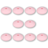 Perle en Silicone Rondelle • Pink, 12x6-7mm