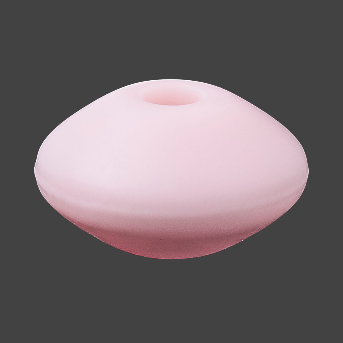 Perle en Silicone Rondelle • Pink, 12x6-7mm