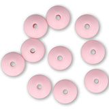 Perle en Silicone Rondelle • Pink, 12x6-7mm