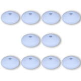 Silikon-Perle Rondelle • Hellblau, 12x6-7mm