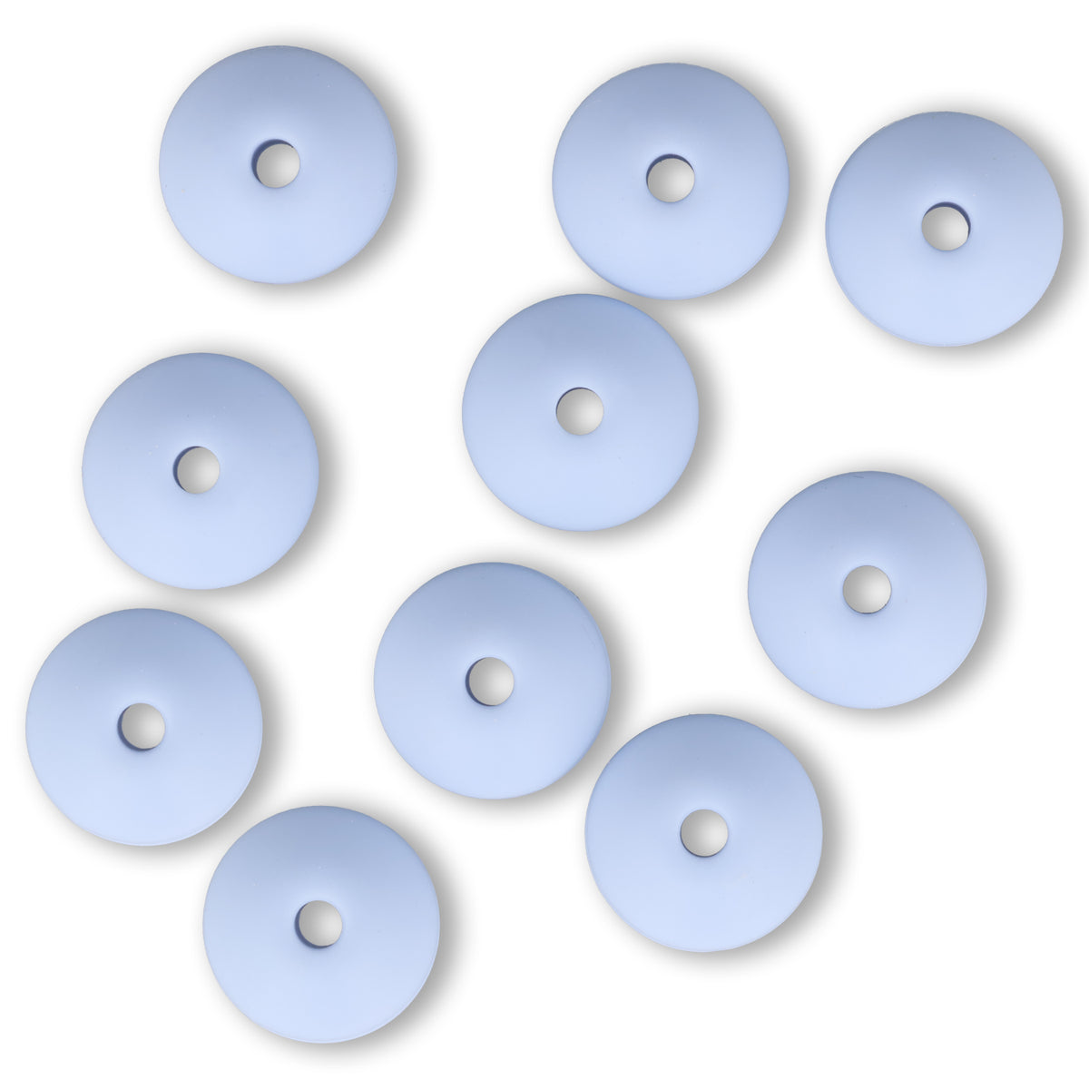 Silikon-Perle Rondelle • Hellblau, 12x6-7mm