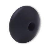 Silikon-Perle Rondelle • Schwarz, 12x6-7mm
