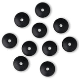 Silikon-Perle Rondelle • Schwarz, 12x6-7mm