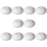 Perle en Silicone Rondelle • Blanc, 12x6-7mm
