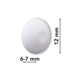 Perle en Silicone Rondelle • Blanc, 12x6-7mm