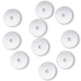 Perle en Silicone Rondelle • Blanc, 12x6-7mm