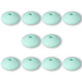 Silikon-Perle Rondelle • Helles Türkis, 12x6-7mm