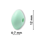 Silikon-Perle Rondelle • Helles Türkis, 12x6-7mm