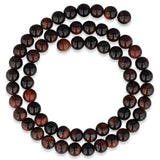 Rotes Tigerauge Perlen · rund · 6 mm