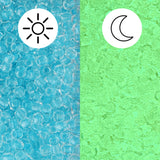Rocailles-Perlen Toho 11/0 • Glow in the Dark • Baby Blue/Bright Green