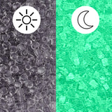 Rocailles-Perlen Toho 11/0 • Glow in the Dark • Gray Crystal/Bright Green