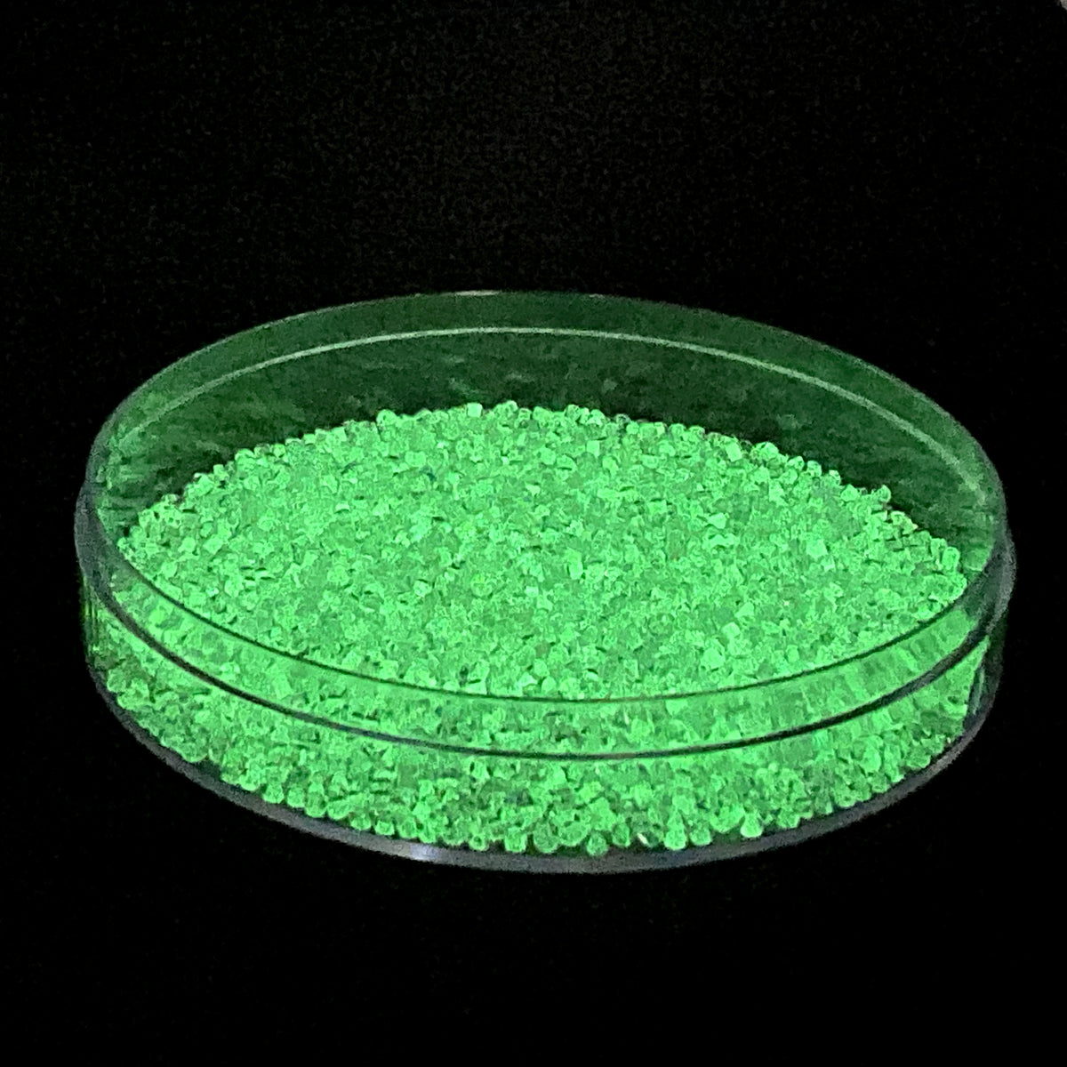 Rocailles-Perlen Toho 11/0 • Glow in the Dark • Gray Crystal/Bright Green