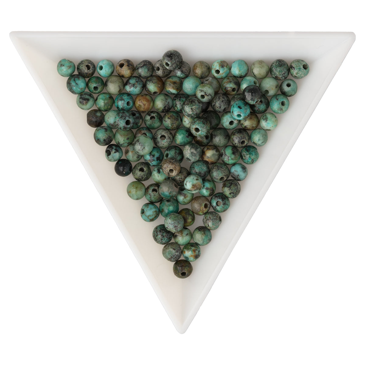 Afrikanischer Türkis Perlen · rund · 4 mm