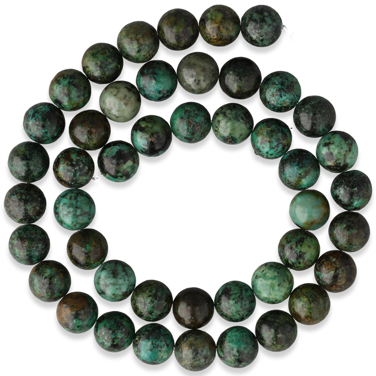 Afrikanischer Türkis Perlen · rund · 8 mm