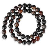 Achat Perlen mehrfarbig – Rot/Schwarz · rund · 8 mm - PerlineBeads SA