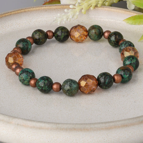 Afrikanischer Türkis Perlen · rund · 8 mm - PerlineBeads SA